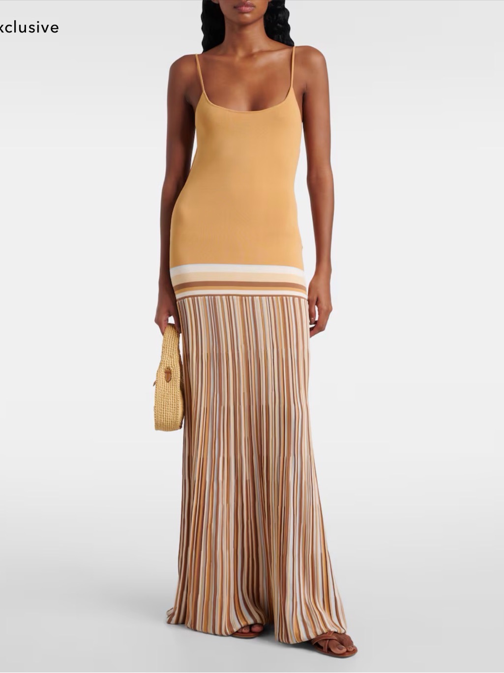 Faithfull The Brand Striped Maxi Dress In Yellow And Cream